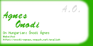 agnes onodi business card